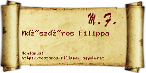 Mészáros Filippa névjegykártya